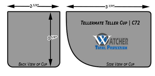 TellerMate C-72 Teller Cups E24701A Register Cups